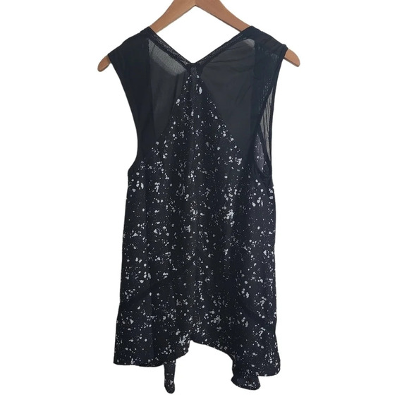 URBAN OUTFITTERS Silence + Noise Black White Splatter Print Open Vest Size S - Picture 3 of 11